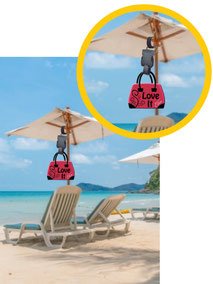 Taschenhalter auf Reisen